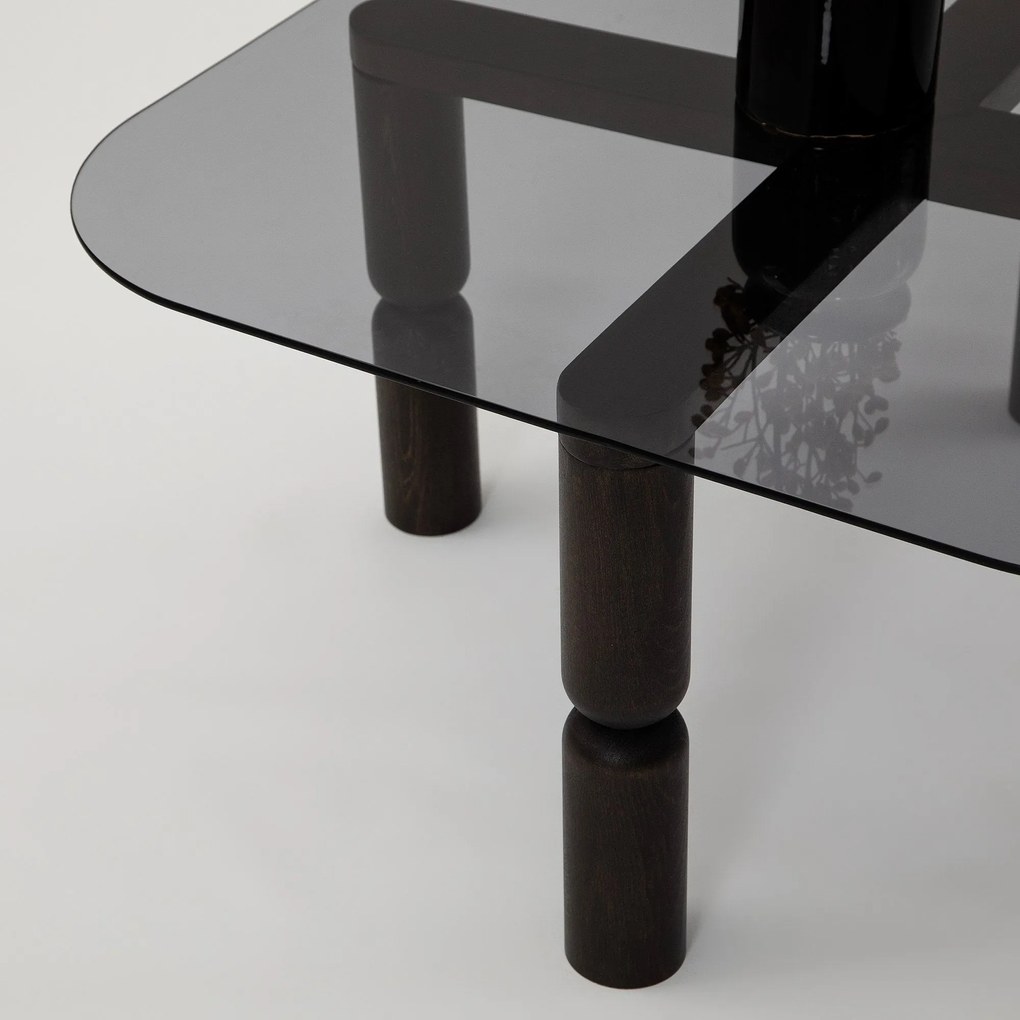 Mesa de Café Kei – Cor Antracite Fumado – 80cm x 40cm x 80cm