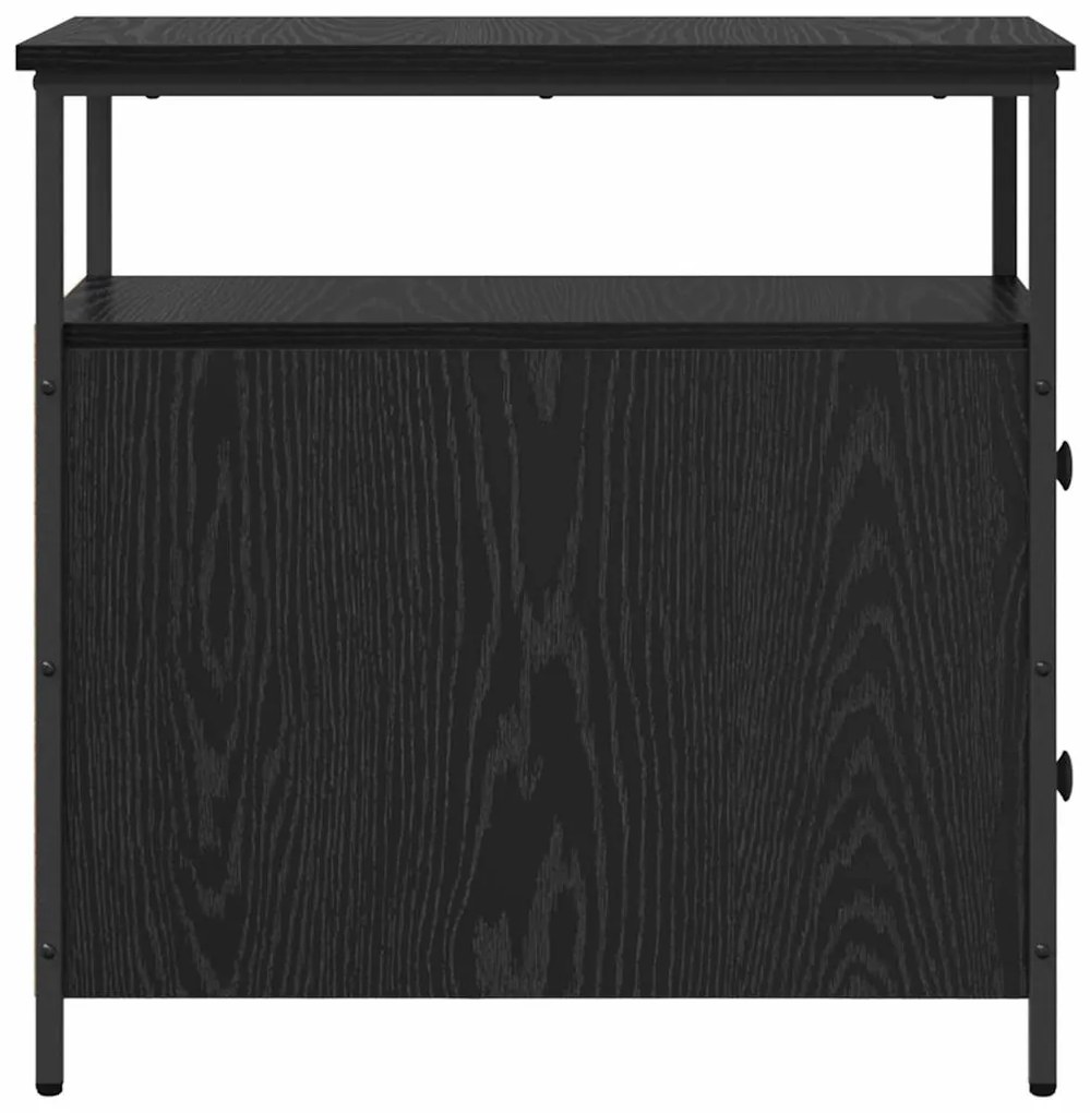 Armário de Cabeceira 2 pcs Carvalho preto 30 x 60 x 60 cm