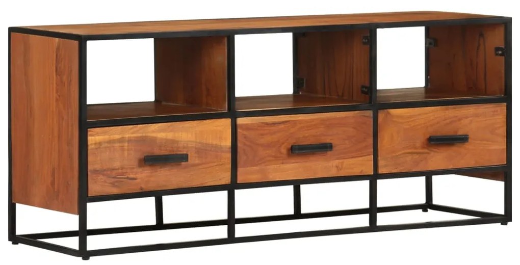 Móvel de TV 110x30x45 cm madeira de acácia maciça