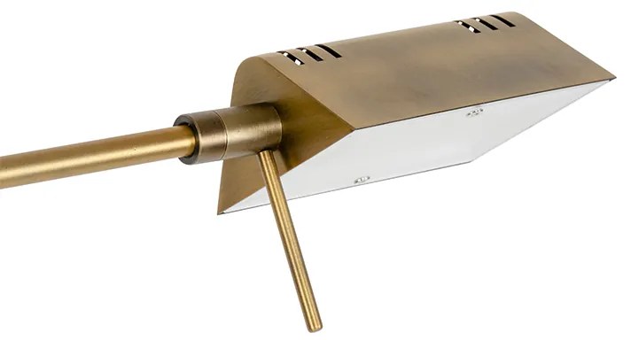 Candeeiro de pé design bronze com LED e dimmer tátil - Notia Moderno