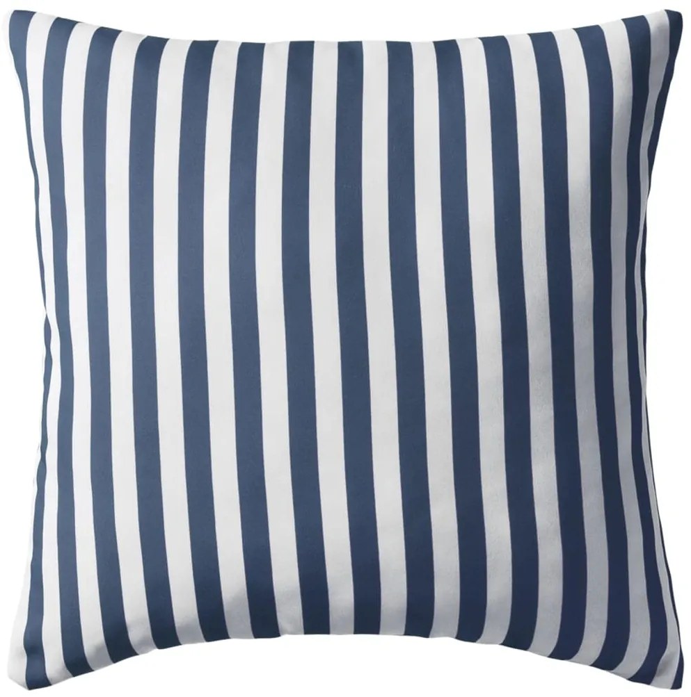 Almofadas para exterior 2 pcs 45x45 cm riscas azul-marinho