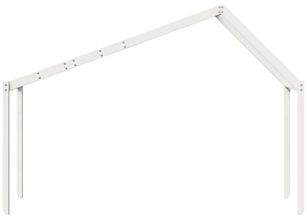 Telhado de cama infantil 213x95,5x144,5 cm pinho maciço branco
