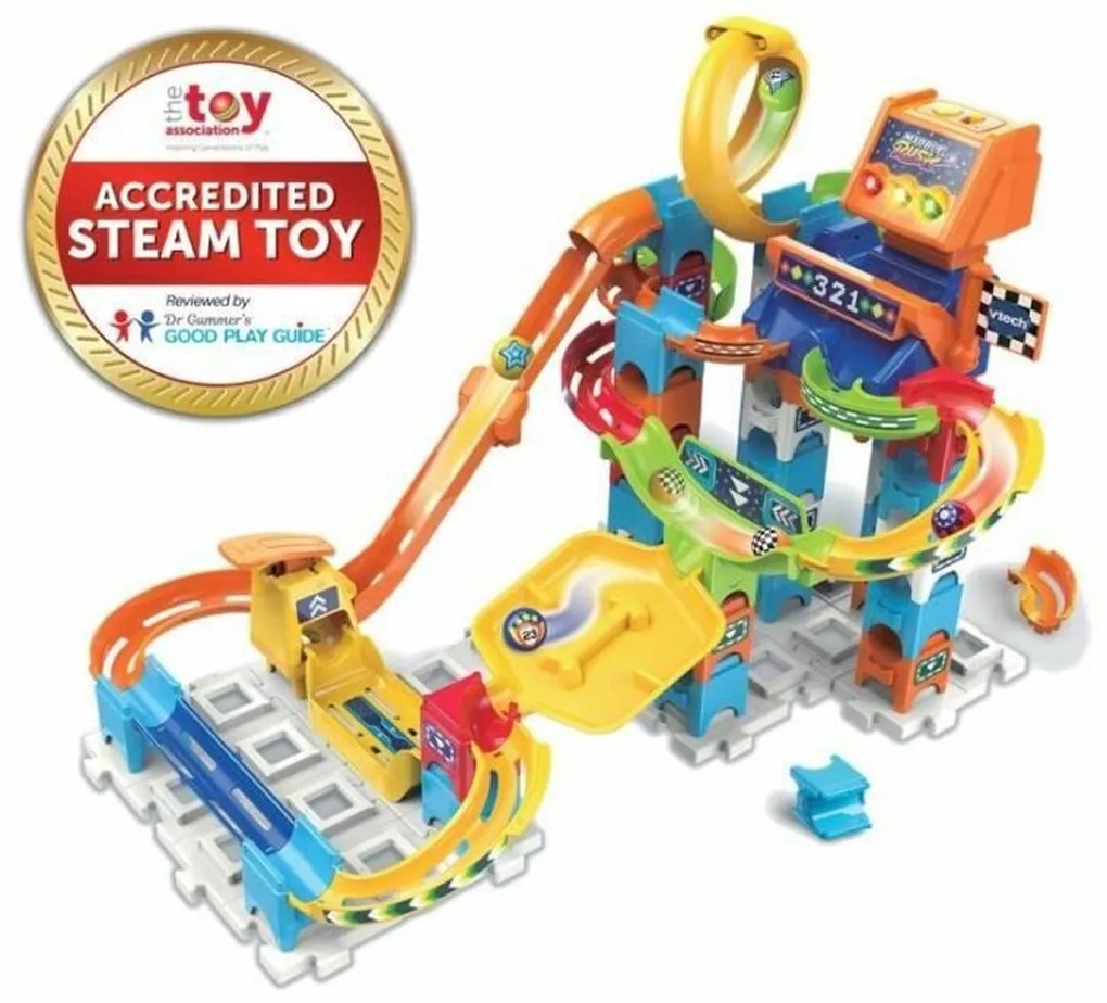 Conjunto de Berlindes Vtech Marble Rush Marble Run - Racing  Circuito + 4 Anos Pista com Rampas 73 Peças