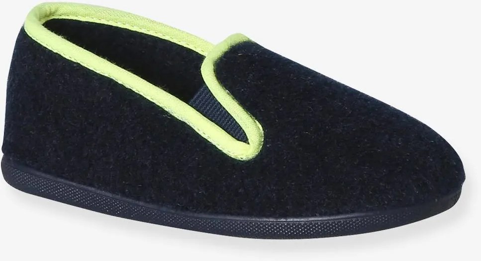 Sapatinhos em veludo, elásticos, para criança azul