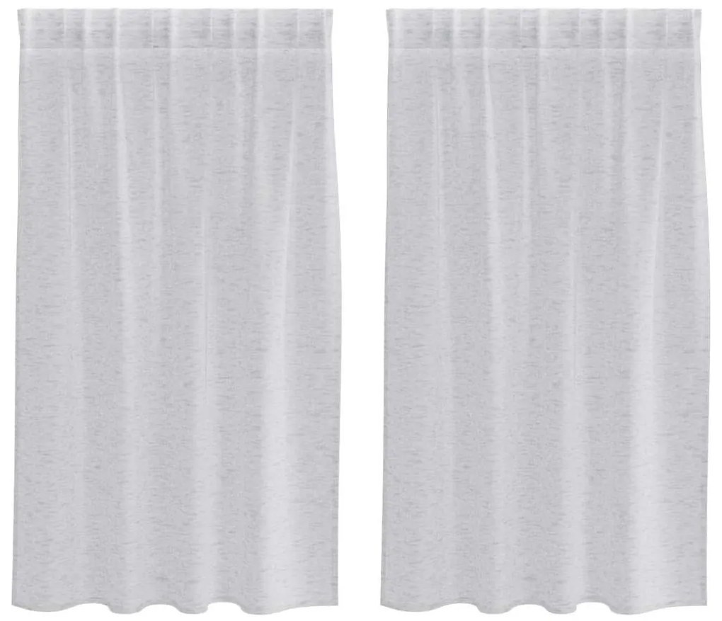 Cortinas 2 pcs Cinzento-claro 140 x 140 cm Poliéster