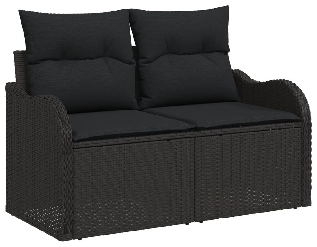 Conjunto de Sofá de Jardim vidaXL 6 Peças com Almofadas Bege Rattan Si