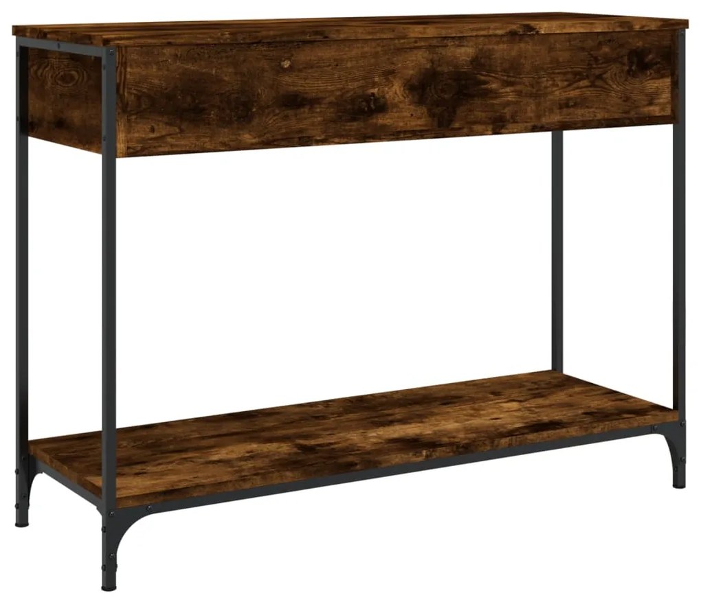 Mesa consola 100x34,5x75cm derivados de madeira carvalho fumado