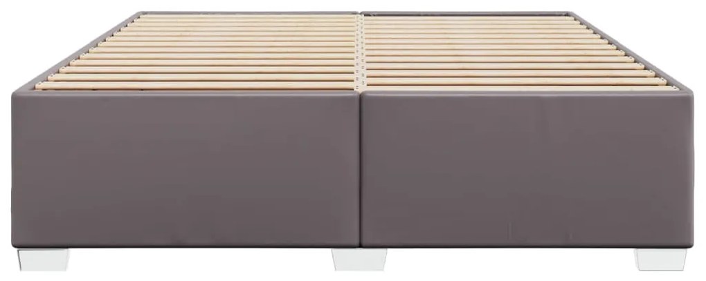 Estrutura de cama 180x200 cm couro artificial cinzento