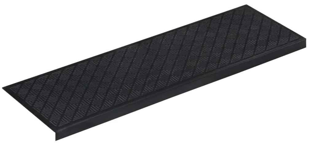 Tapetes de escada 5 pcs 25x75 cm borracha