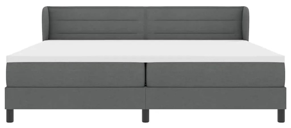 Cama Box Spring com Colchão vidaXL Cinza Escuro 200x200 cm Tecido