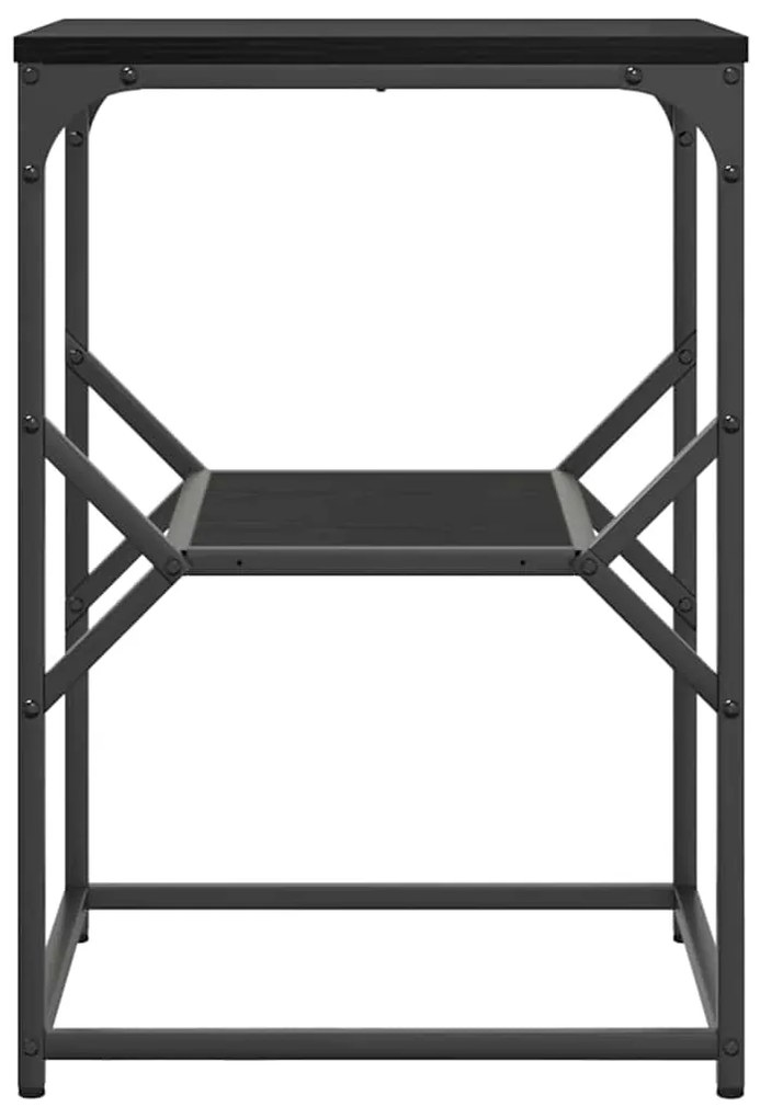 Mesa Lateral vidaXL Black Oak 41x40x60 cm Madeira Revestida