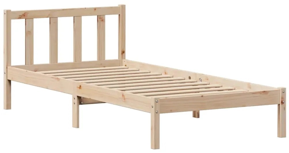 Cama sem colchão 100x200 cm madeira de pinho maciça