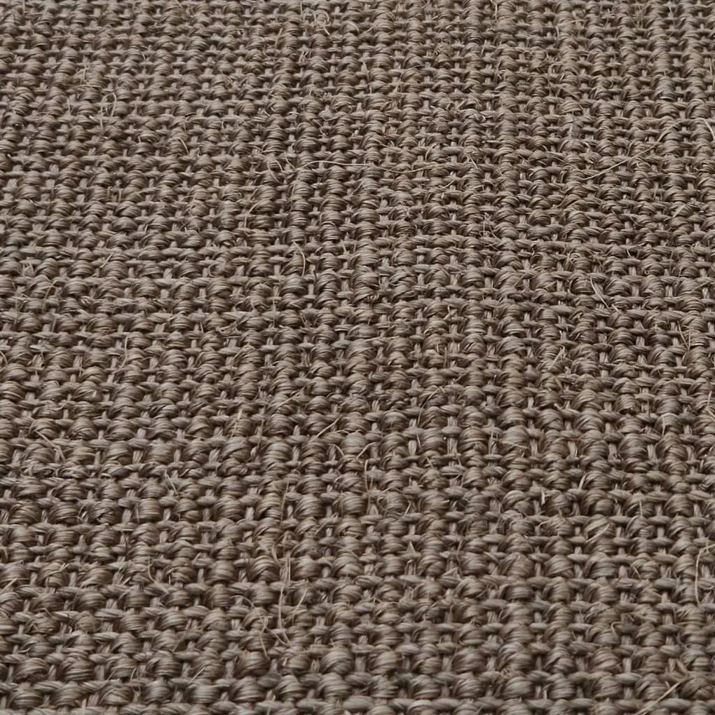 Tapete de sisal para poste arranhador 80x350 cm castanho