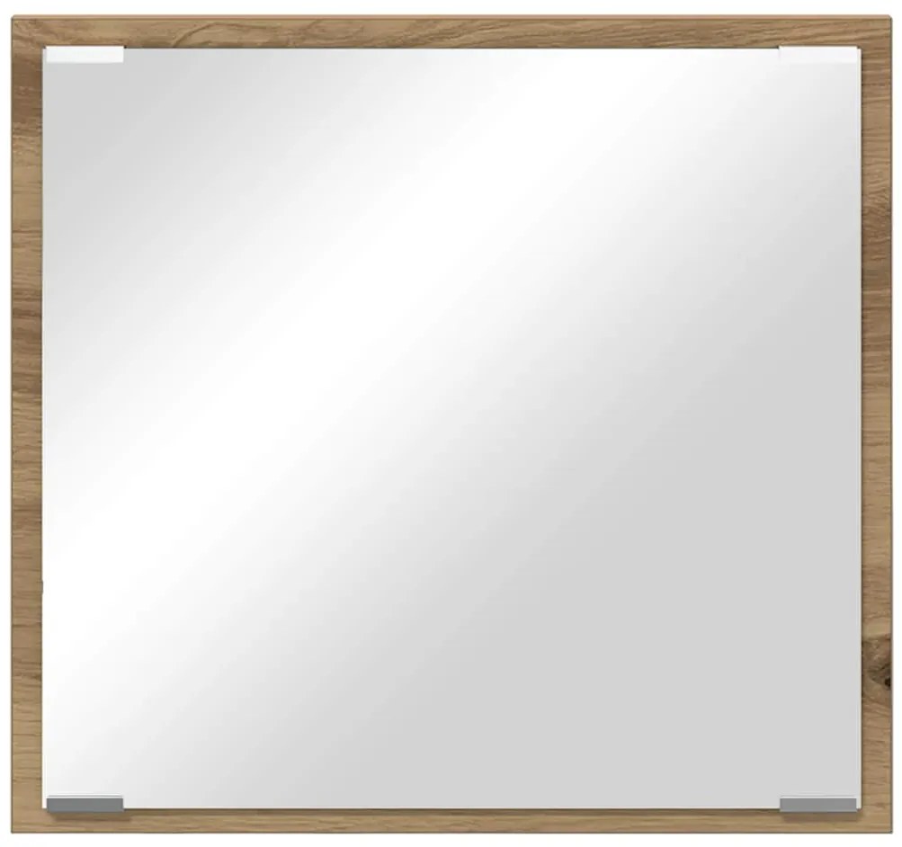 Espelho de Casa de Banho LED Carvalho Artesanal 40x8.5x37 cm Madeira e