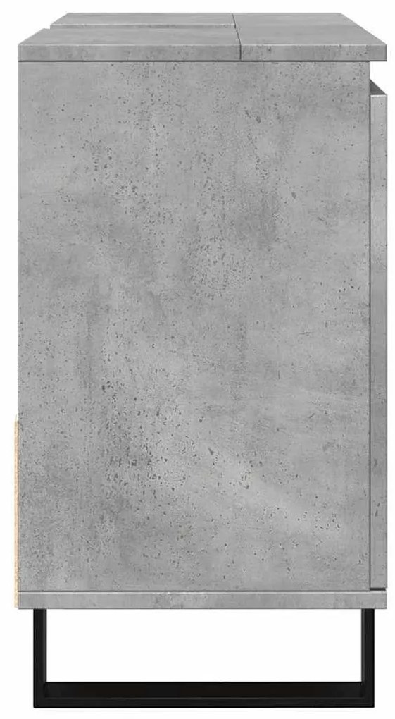 Armário lavatório WC 65x33x60cm deriv. madeira cinzento cimento