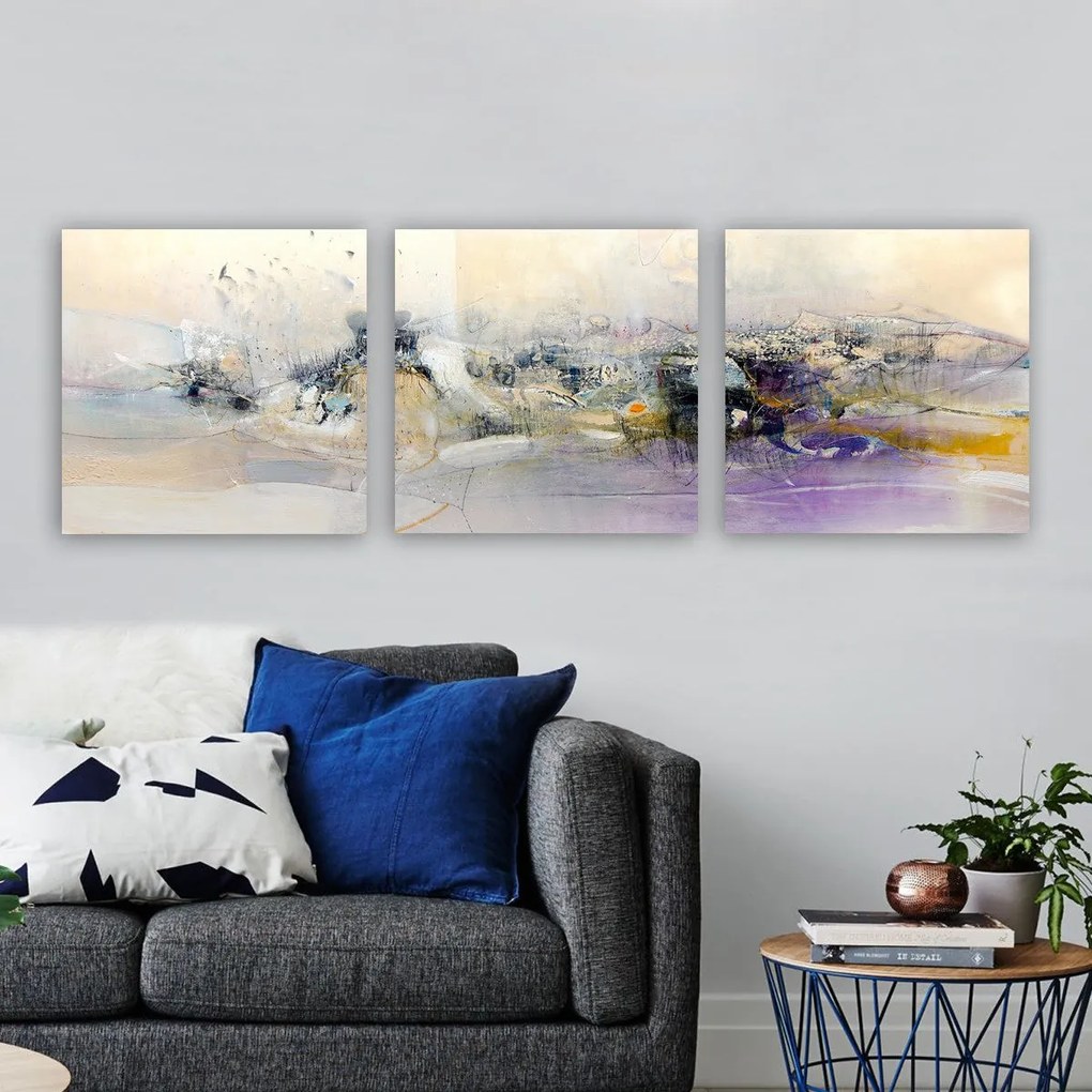 Pintura Decorativa em Tela PRC7449491050 – Multicolor – 30 x 90 cm