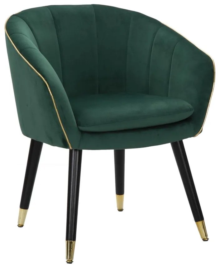 POLTRONA PARIS VERDE/DOURADO CM 62X58X78