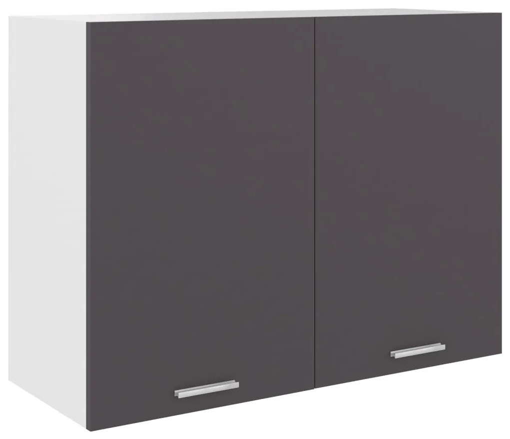 801278 vidaXL Armário de parede 80x31x60 cm derivados de madeira cinzento