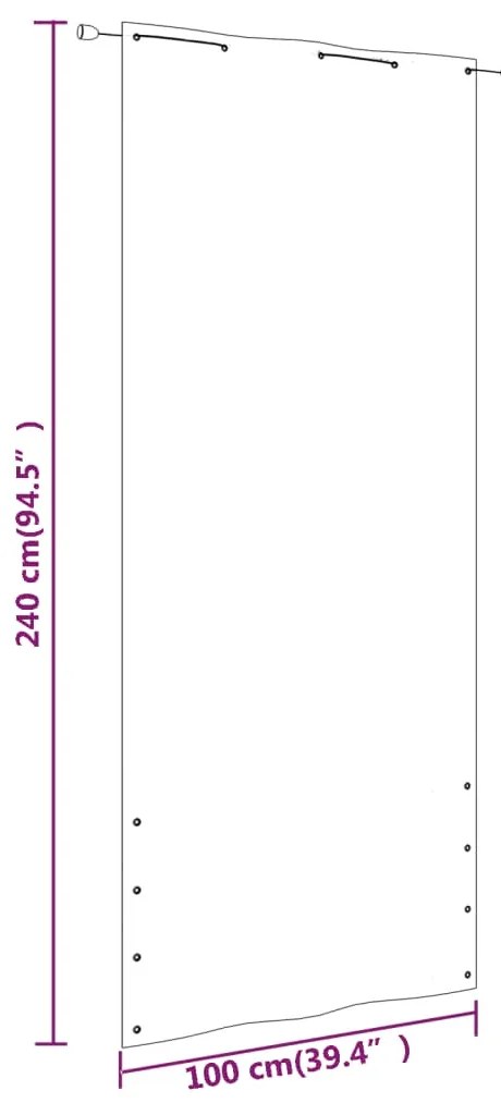 Tela de varanda 100x240 cm tecido oxford castanho
