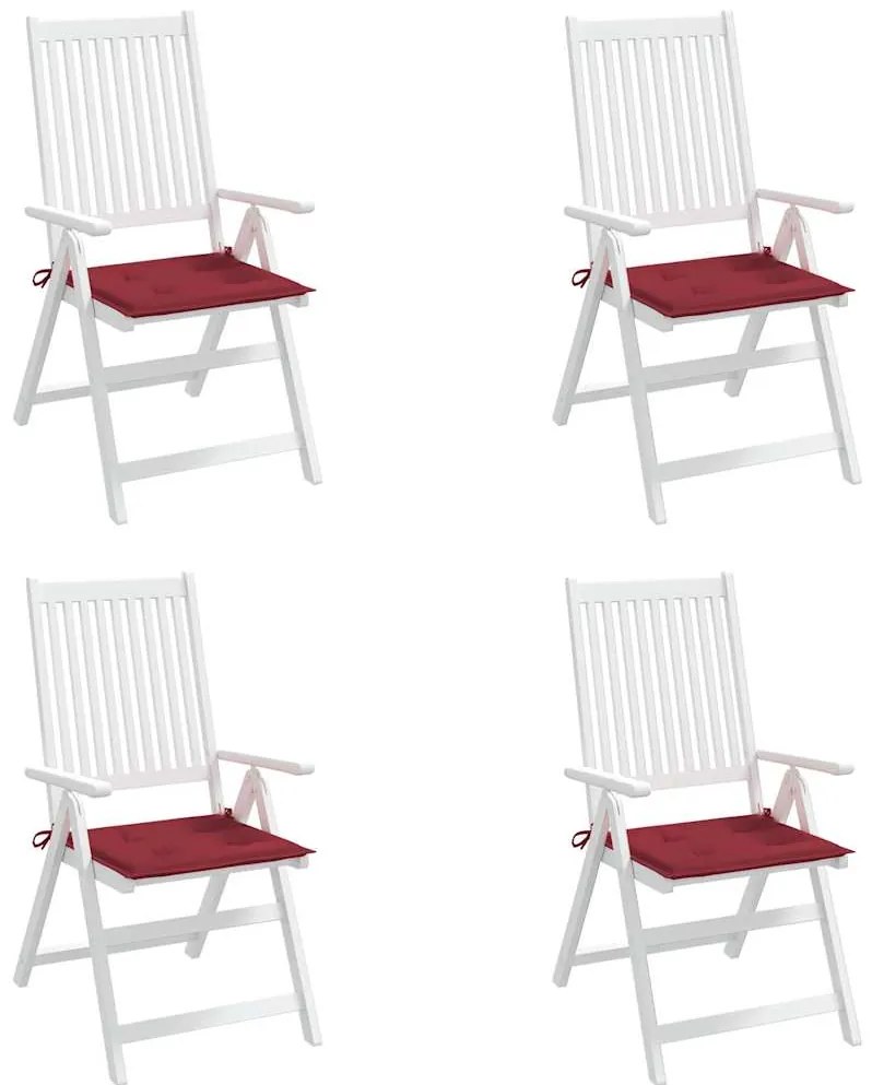 Almofadões p/ cadeiras jardim 4pcs tecido oxford vermelho tinto