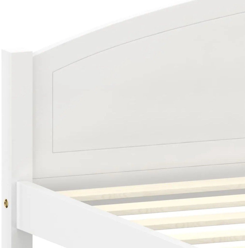 Estrutura de cama 160x200 cm pinho maciço branco