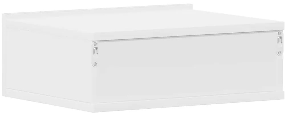 Mesa de cabeceira suspensa 40x30x15 cm derivados madeira branco