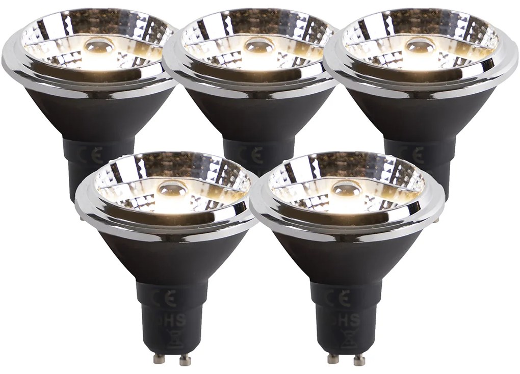 Conjunto de 5 lâmpadas LED GU10 dim to warm AR70 6W 2000K-3000K
