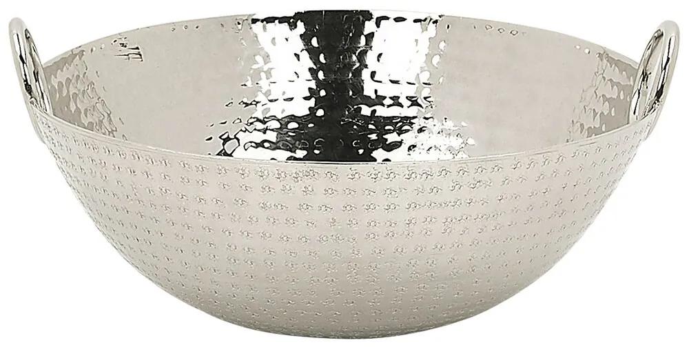 Taça decorativa em alumínio prateado SHIBAH Beliani