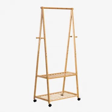 Cabideiro Com Sapateira Em Bambu Kerk Bambu - Sklum