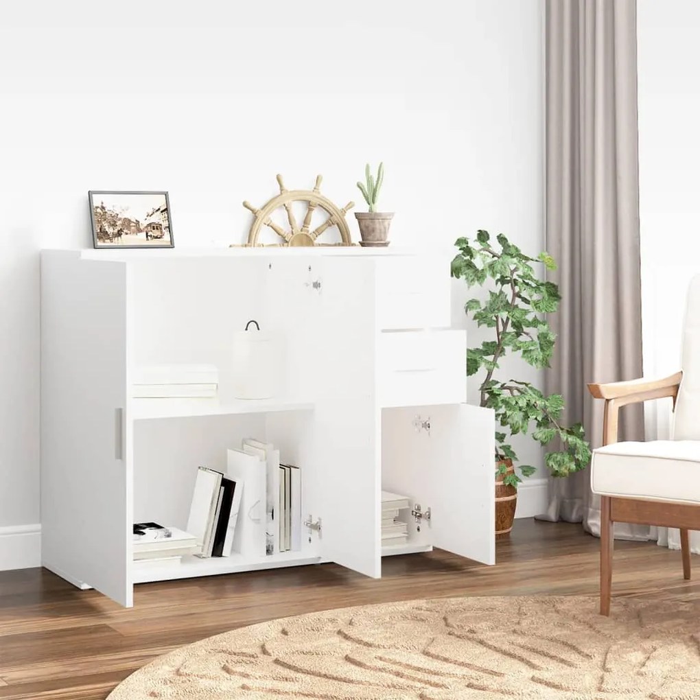 Aparador 91x29,5x75 cm derivados de madeira branco