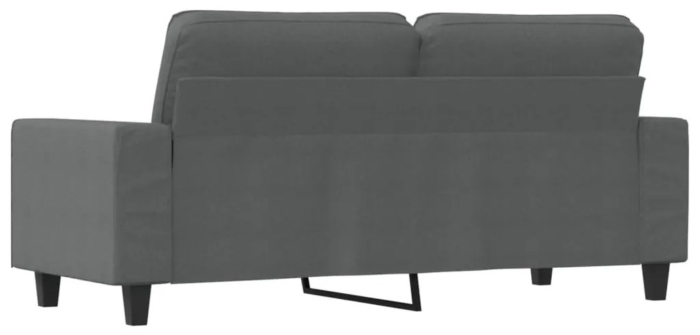 Sofá de 2 lugares em tecido 140 cm cinzento-escuro