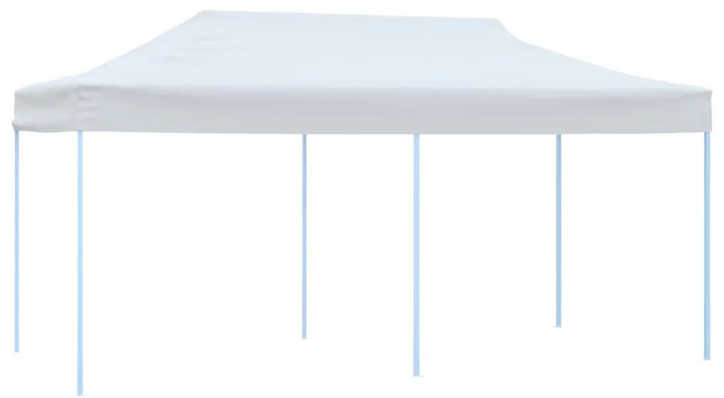 Tenda festa pop-up dobrável c/ paredes laterais 3x6m aço branco