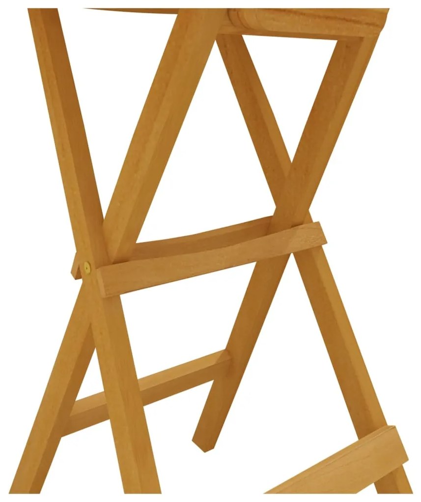 3 pcs conjunto de bar dobrável madeira de teca maciça