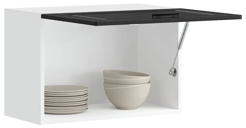 vidaXL Armário de parede de cozinha Porto derivados de madeira preto