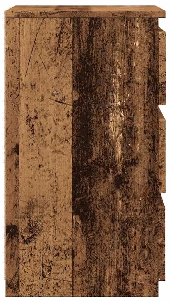 Mesa de cabeceira madeira velha 40x35x62,5cm madeira trabalhada