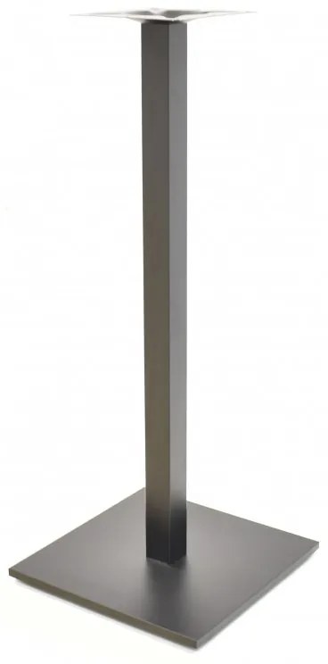 Pernas de Mesa Bar, Restaurante, Café, Esplanada Conjunto de 2 Bases de mesa BEVERLY, alta, tubo quadrado, preta, base de 45 x 45 cms, altura 110 cms