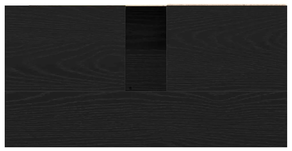 Armário de Pia vidaXL Carvalho Preto 65x33x60 cm Madeira de engenharia