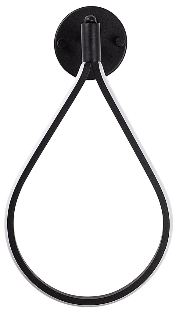 Lâmpada de Parede Damla - Preta - 23cm largura x 39cm altura x 13cm pr