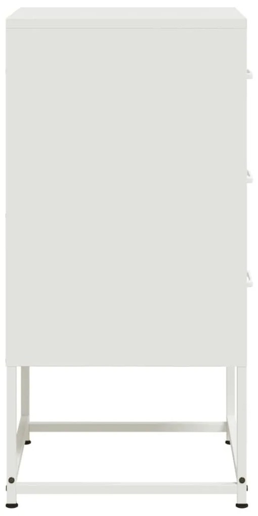 Mesa de cabeceira 36x39x78 cm aço branco