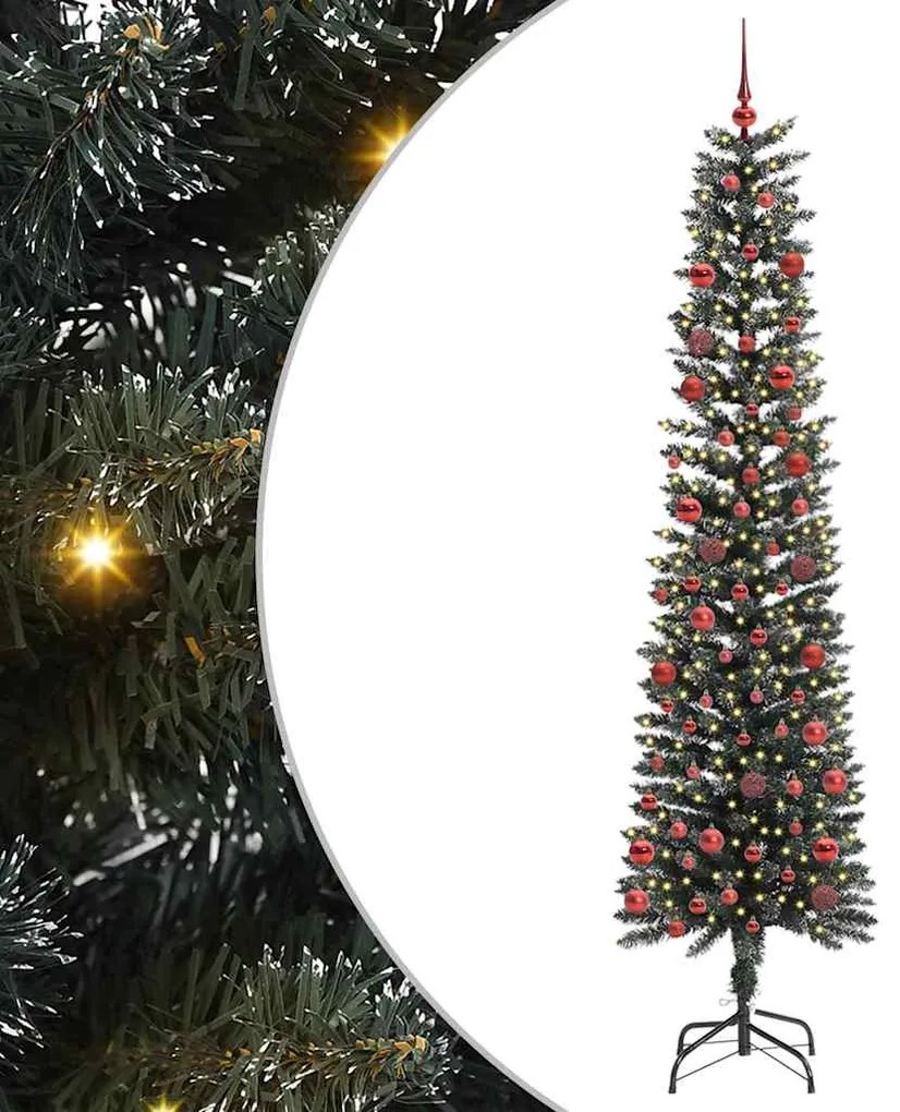 vidaXL Árvore de Natal Artificial com 300 LEDs Verde 58 x 58 x 210 cm