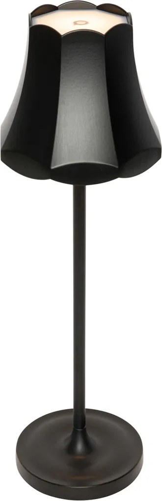 Candeeiro de mesa retro preto recarregável IP44 - Granny