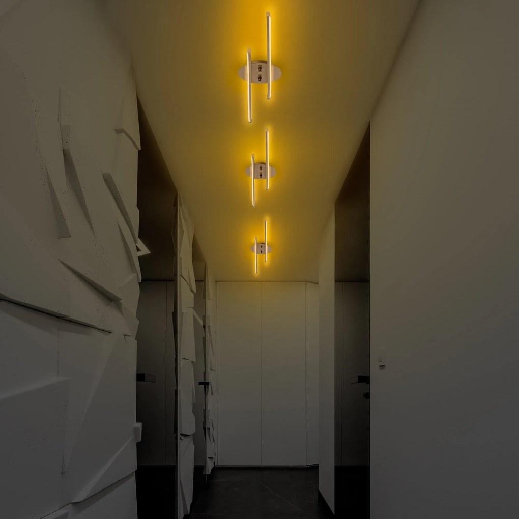 Chandelier Umut – Dourado – 86x5x17 cm