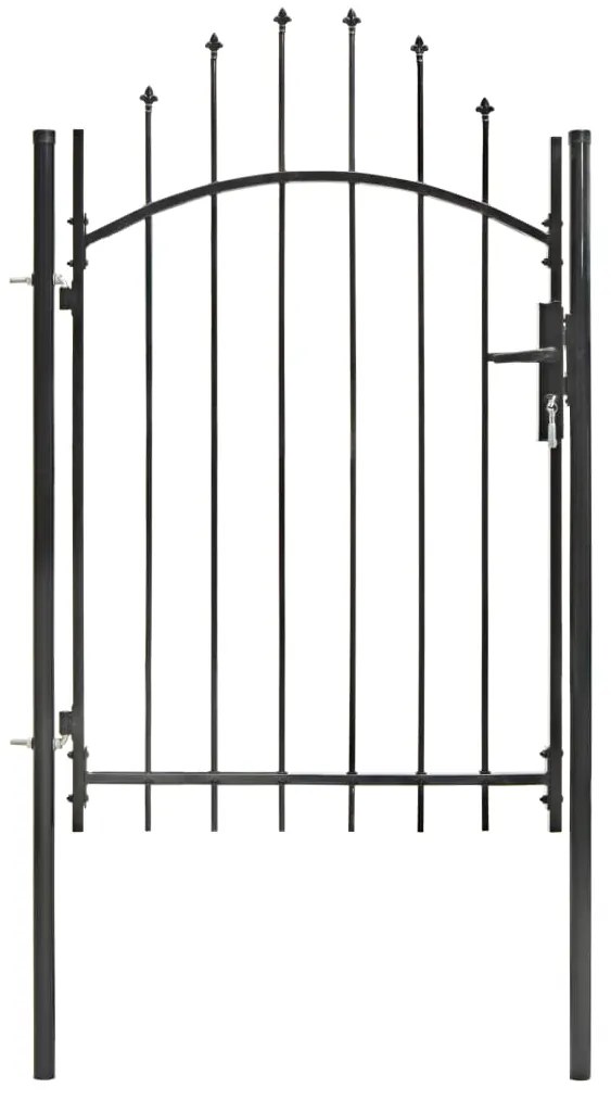 Portão de jardim 1x2 m aço preto