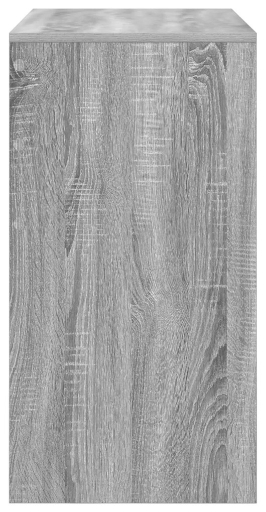Escrivaninha Cinza sonoma Madeira técnica 80 x 40 x 76 cm Simples