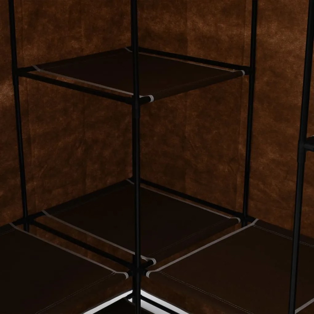 Roupeiro de canto 130x87x169 cm castanho