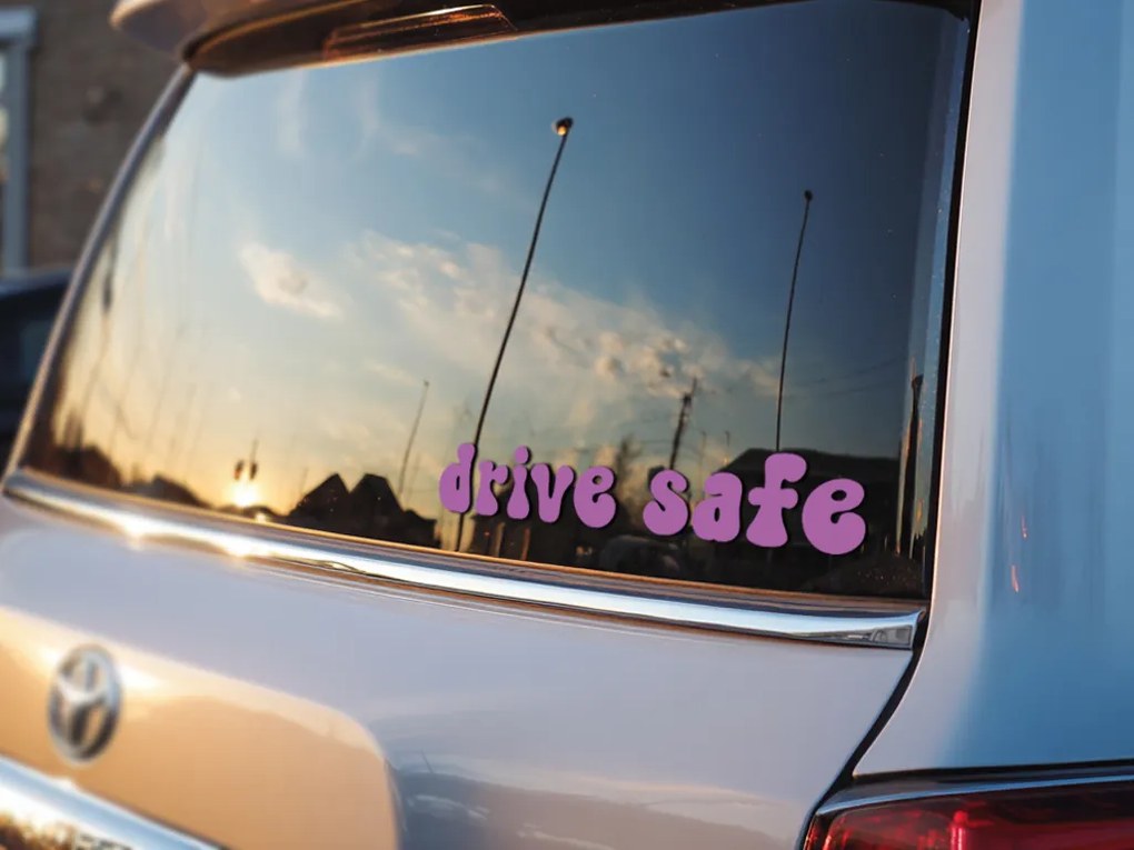 Autocolante para espelho S37 – Drive safe