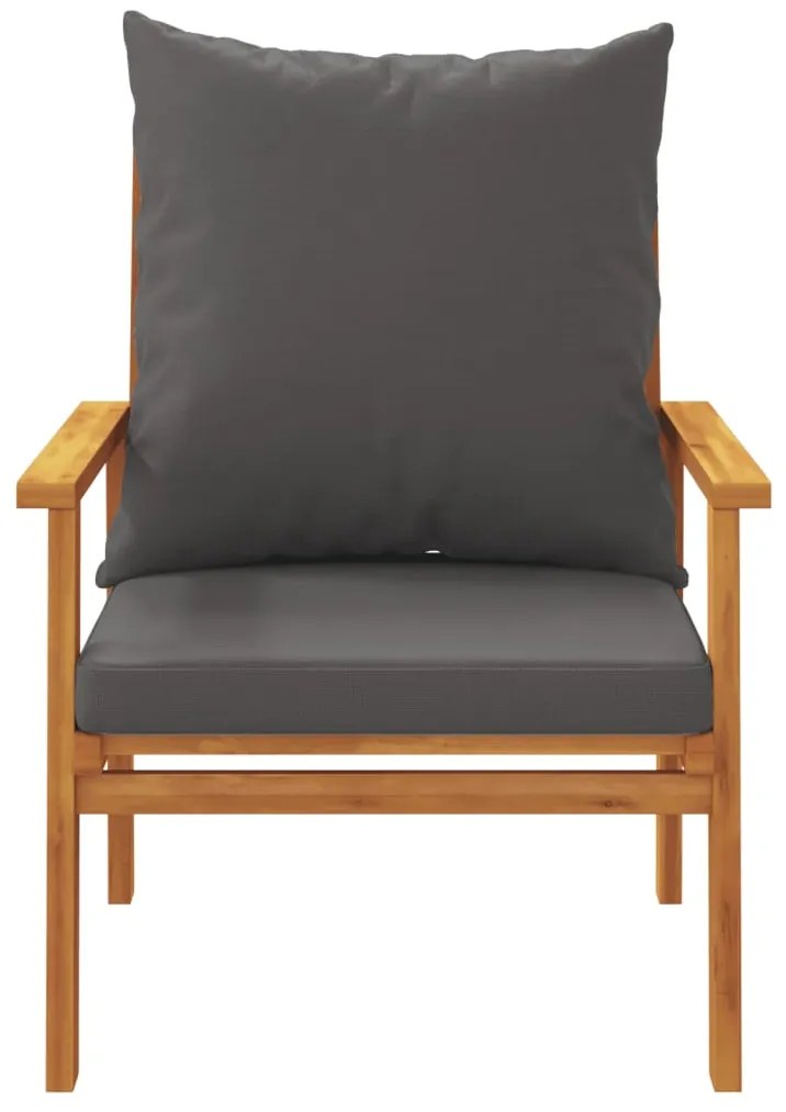 5 pcs conjunto lounge de jardim c/ almofadões acácia maciça