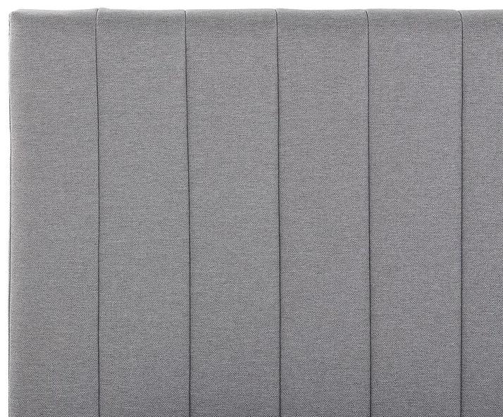 Cama de casal em tecido cinzento claro 180 x 200 cm POITIERS Beliani