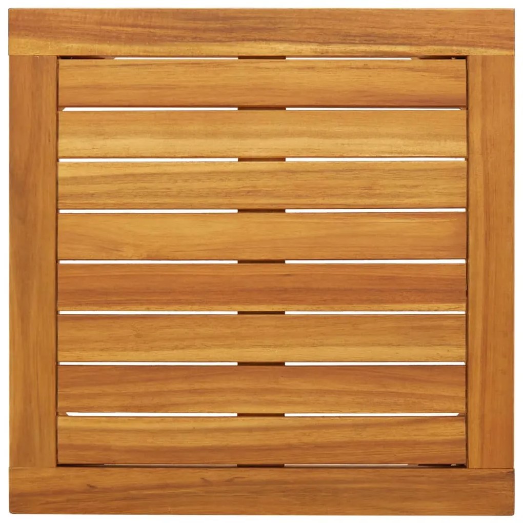 3 pcs conjunto de bistrô vime PE e madeira de acácia cinzento