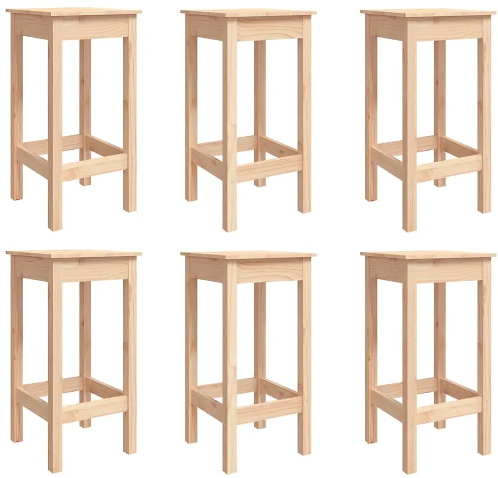 7 pcs conjunto de bar para jardim pinho maciço